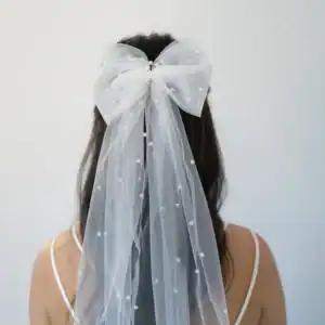 Pearl Studded Hair Bow
